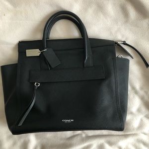 BRAND NEW! Coach Black Leather Purse Tote Handbag